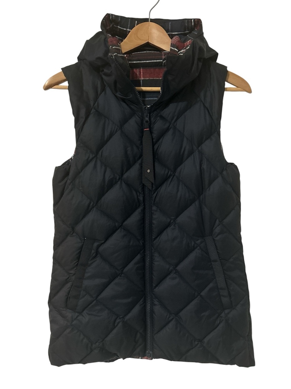 Lululemon The Fluffiest Vest Naval Blue / Cypress Plaid Red Tide Deep Navy - 4
